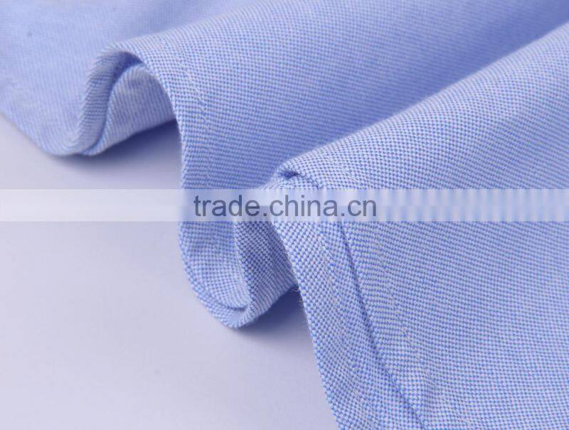 2017 new blue oxford men's long sleeve casual shirt wholesale