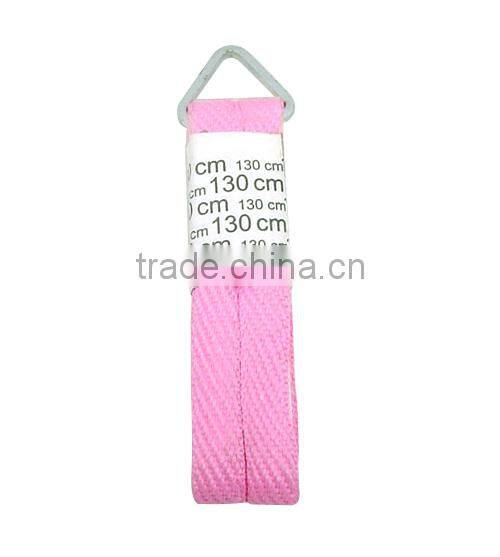 Popular flat pink denim shoe laces