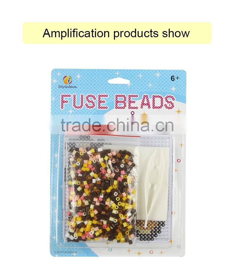 Diyfashion 5mm hama perler fuse beads the Ice cream cone set with puzzle iron paper and twezzer hama beads toys for kids 18025