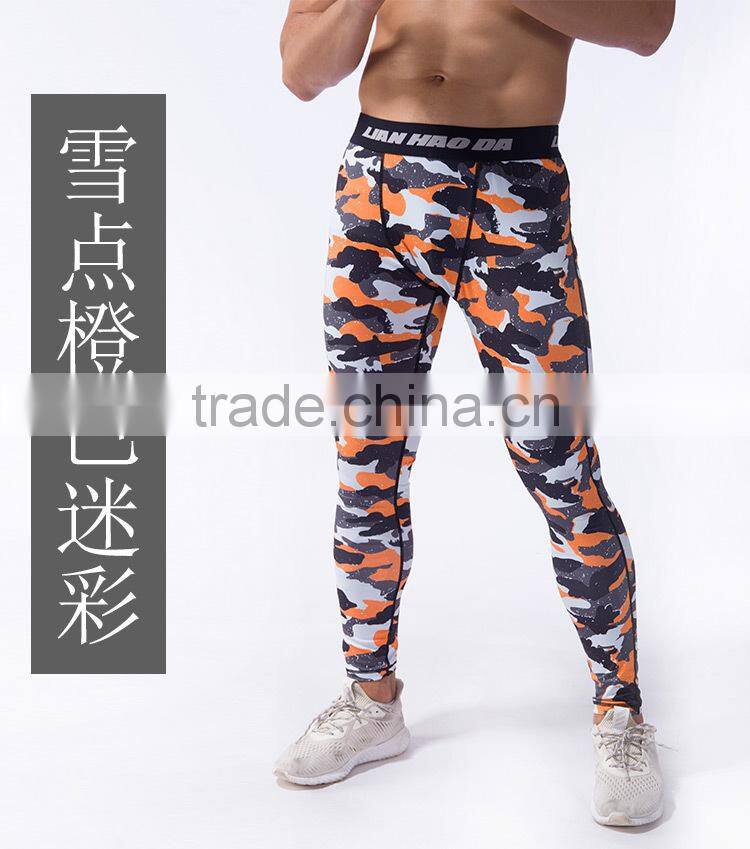 men 220g milk silk camo yoga jogging legging /jqi plus size camoflage athletic yoga pants capris trousers