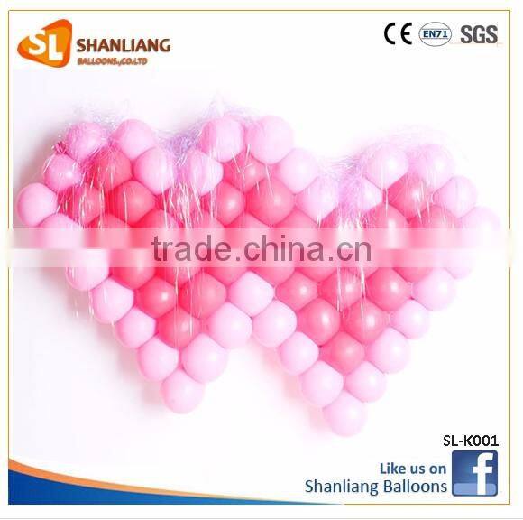 Double Love Shaped Plastic Balloon Net