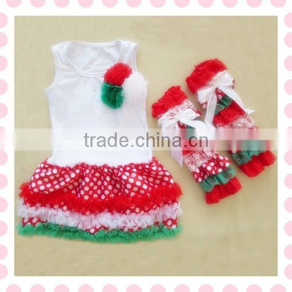 Christmas hot selling!! girl boutique pajamas baby girls 2 pcs baby gift set