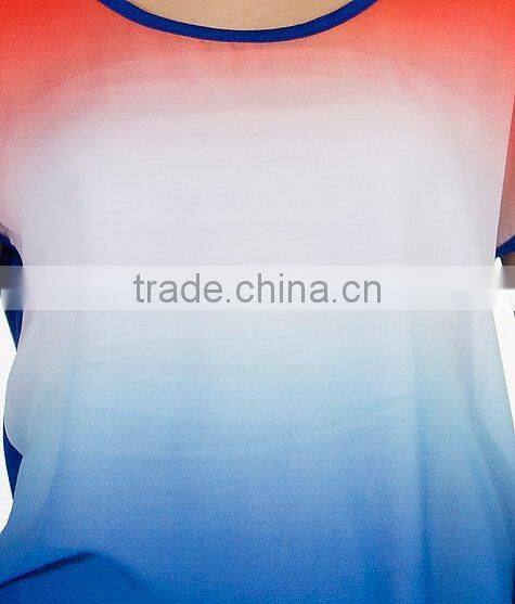 2014 tie dye t-shirts wholesale from india OEM short sleeve black white blue coral tie dye shirt