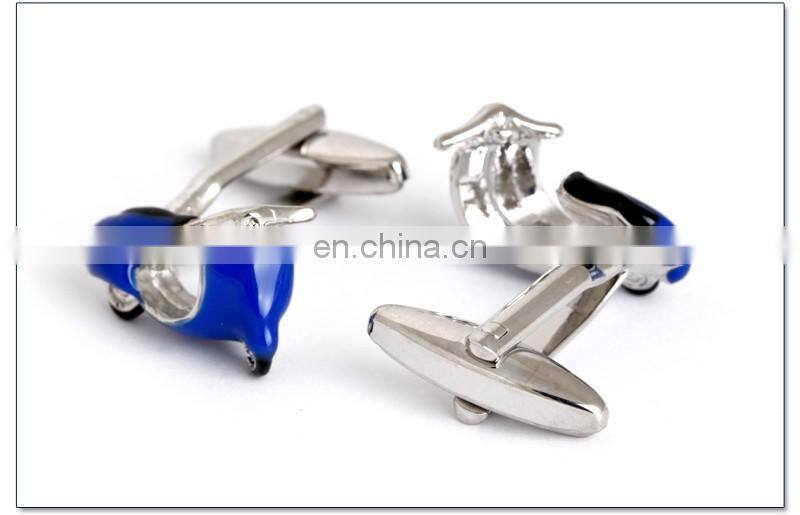 Fancy Motorcycle Shirt Cufflinks Blue Men