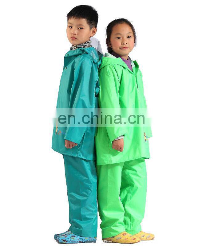 high quality colorful waterproof children 100% pvc raincoat