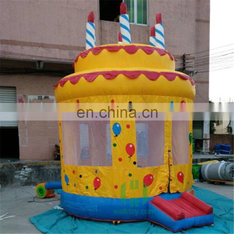 HI good price used juegos inflables happy birthday cake with name jump castle for longevity