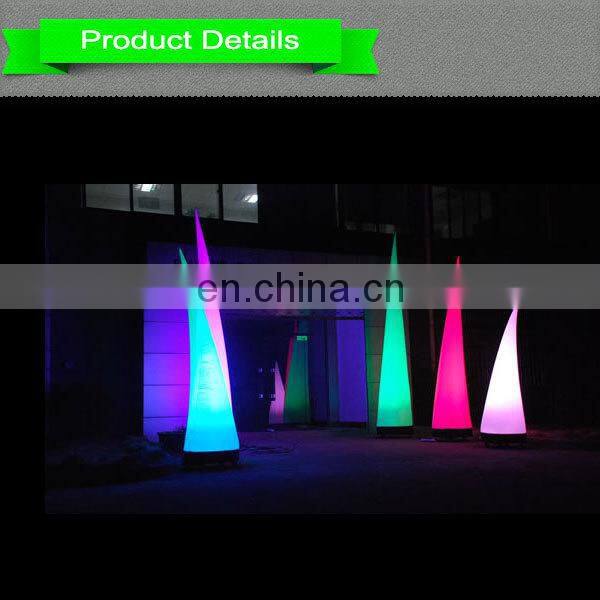 custom print inflatable light cone for wedding decoration