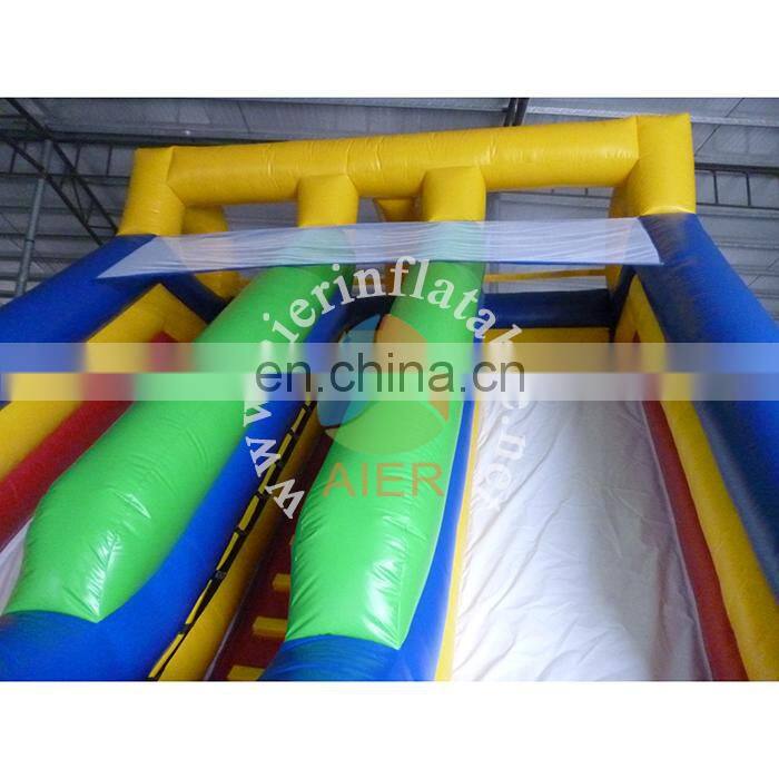 Most popular child and adult sport games inflatable slide cheap double lane water slide inflatable for sale
