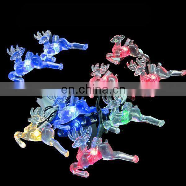 Solor Power Outdoor Indoor Garden Viewing Light 20LED Christmas Elk Light String for Wedding Courtyard Celebrate - Purple