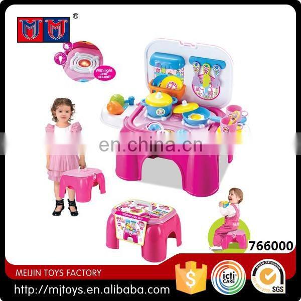 New fashion kitchen desk playset toys with light and sound