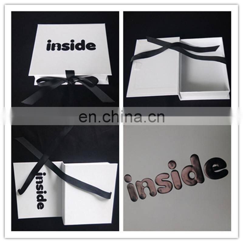 Harmonious design! Book shape pacing box logo with a black ribbon