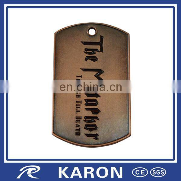 wholesale printed cheap dog tag necklaces in stainless iron