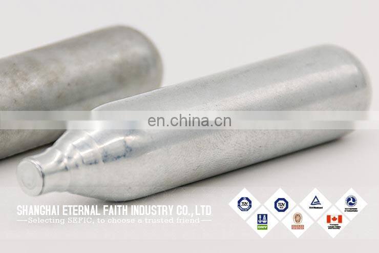 Popular Size 16g Co2/N2O Cartridge Sale Used For Air-Gun/Bicycle/Food Industry