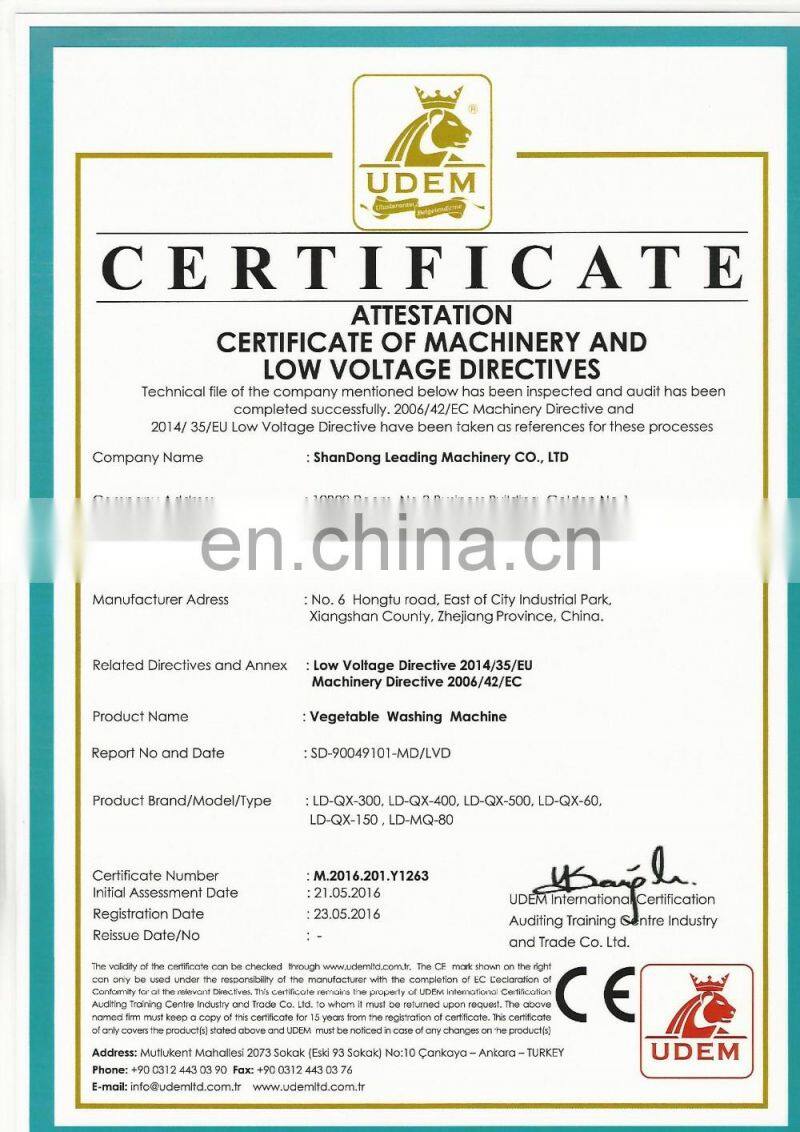 Fruit and vegetable washing and drying machine