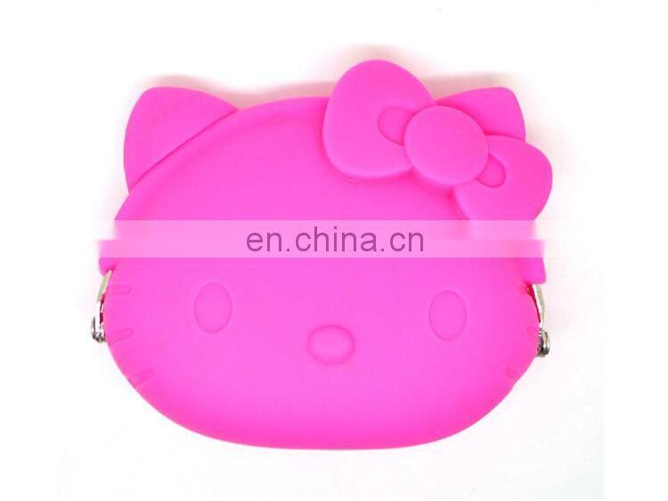 Animal Cat Design Silicone Pochi Women Girls Xmas Gift Coin Bags Cheap Wholesale Fashion Purse