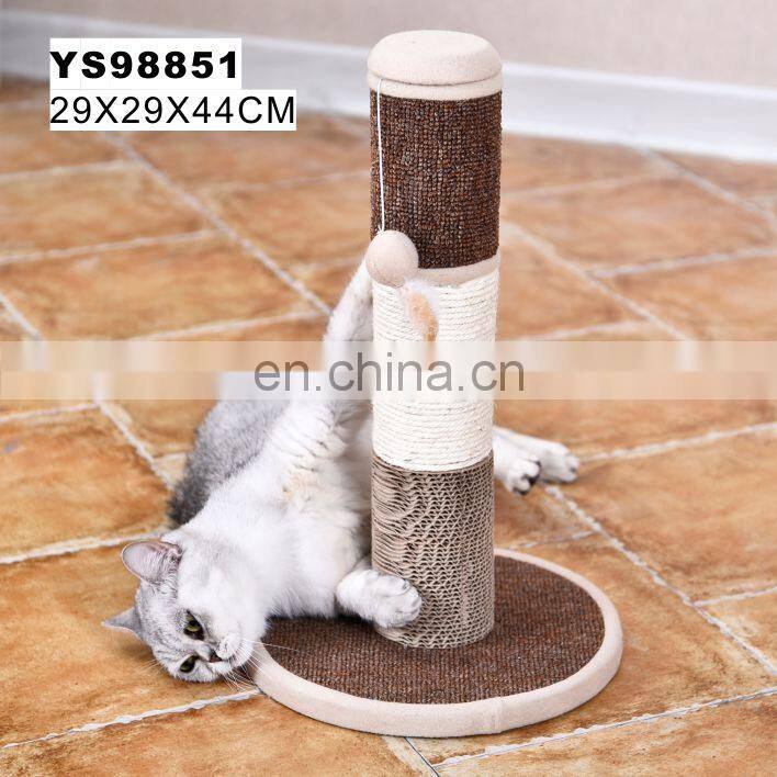 Manufacture Sale Customized Wooden Cat Tree Scratching Post