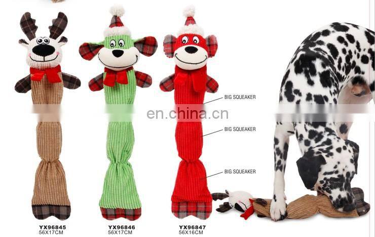 Soft pet products squeaky plush chew dog toy