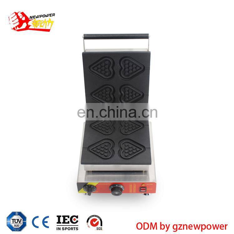 Belgian waffles biscuit heart shape waffle iron waffle stick machine with custom