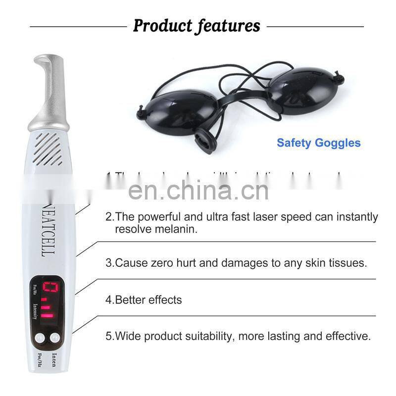 Handheld Picosecond Laser Pen Tattoo Scar Freckle Removal Machine Skin Beauty Device