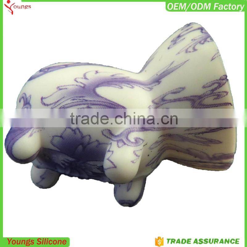 Promotion cute piggy shape stronger sucker silicone phone holder/stand