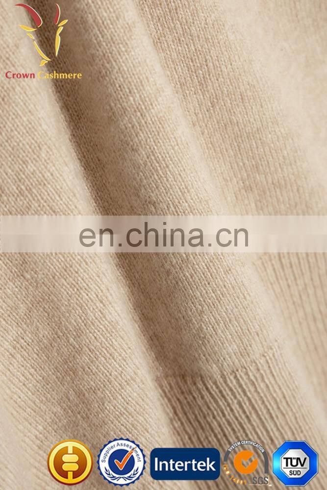 Crew neck sweater pattern pure cashmere pullover for lady