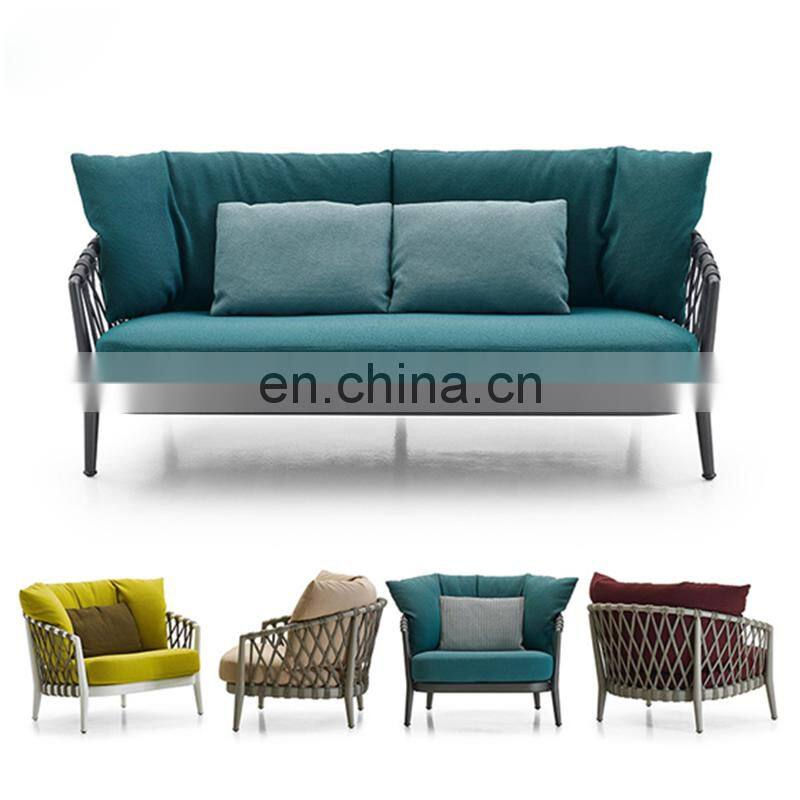 Luxury marble table Popular outdoor furniture Italy design outdoor sofa new customized modern fabric sofa