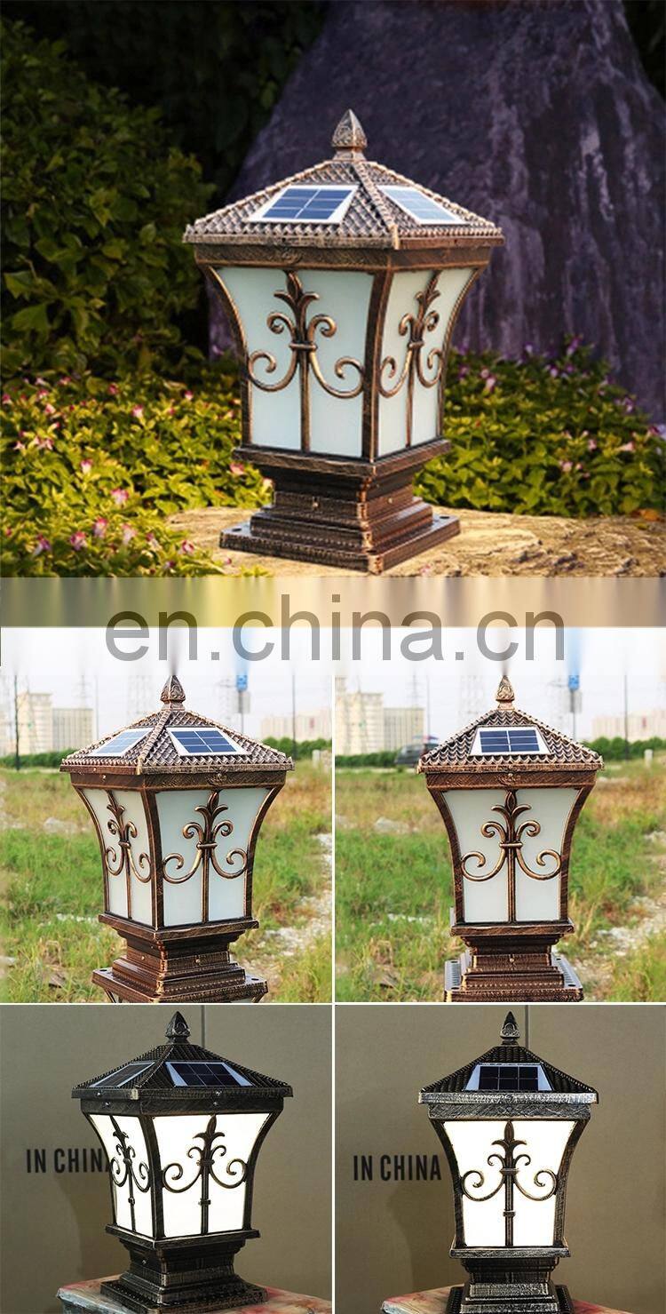 Aluminum Black IP65 Rainproof Pathway Lighting Garden Mini Solar Lawn LED Lamp