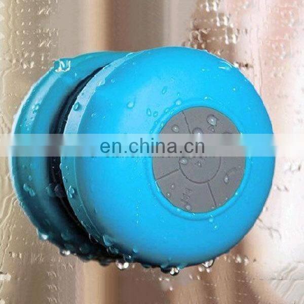 Promotion gift Mushroom suction cup wireless bt waterproof shower speaker bts 06