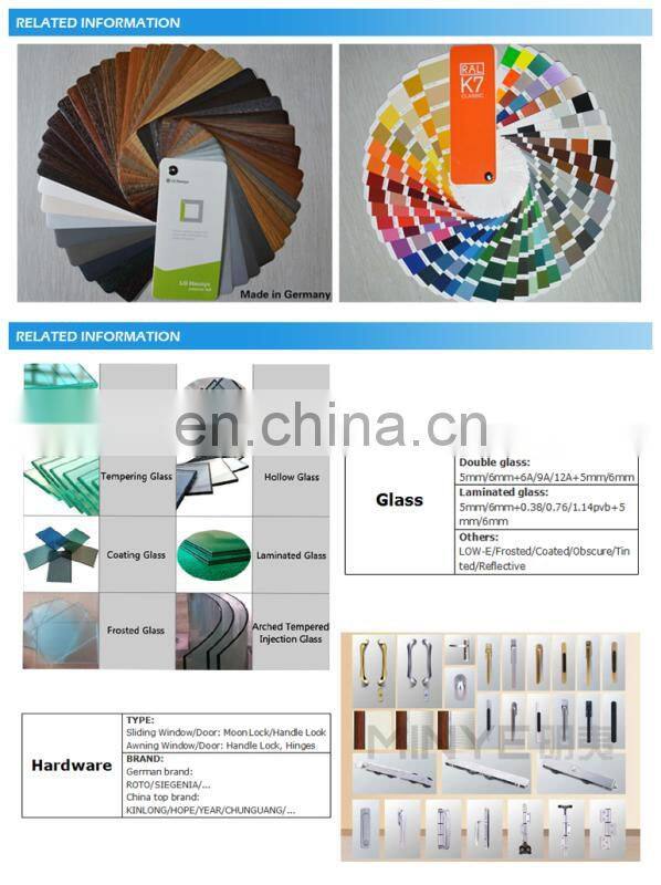 Arched Top Hinges/Casement/Swing Door with Grid Design