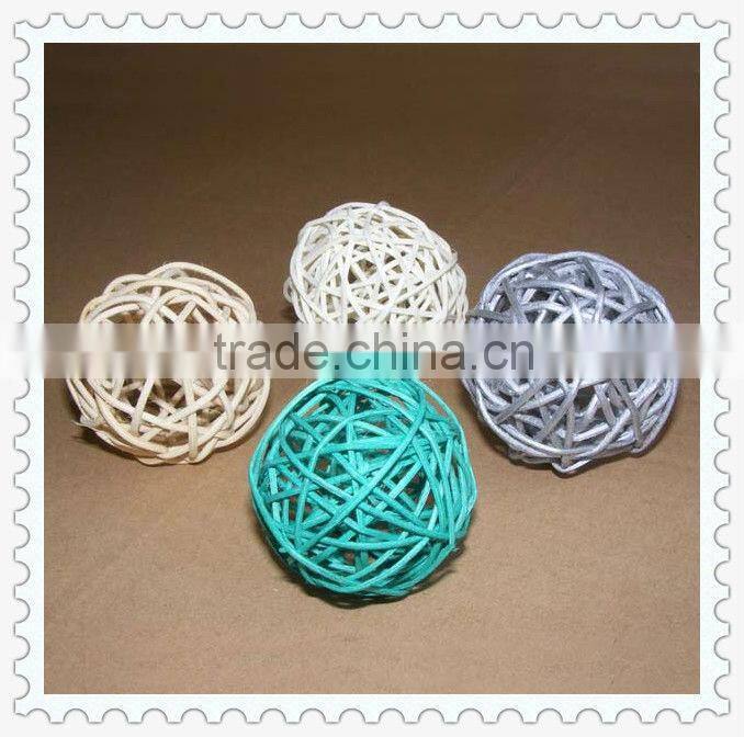 woven natural rattan balls wholesale for outdoor decoration