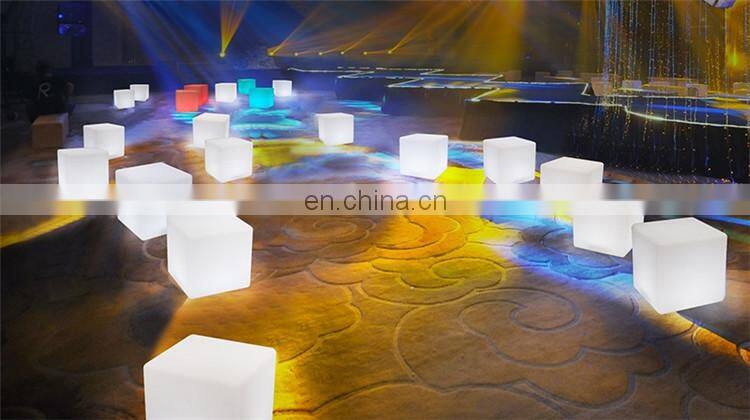 event cube chairs bright colored outdoor furniture 40cm led cube seat chair light