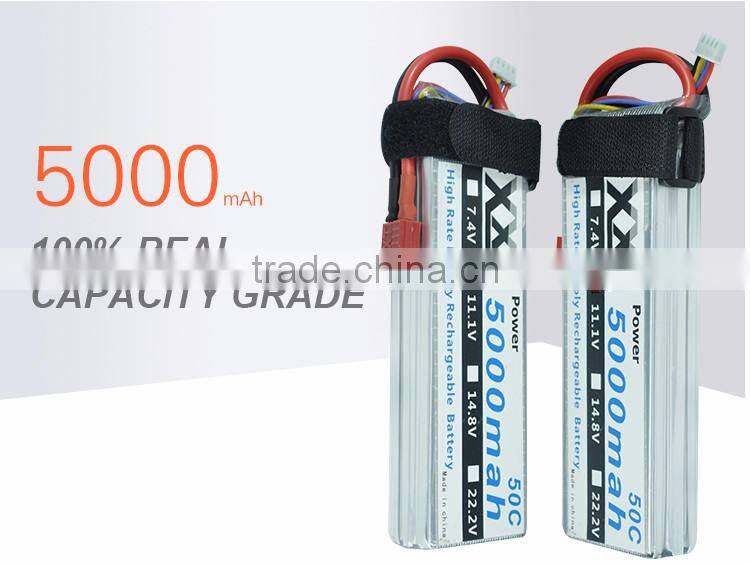 XXL 5000mah 11.1V lipo battery with Universal Plug System