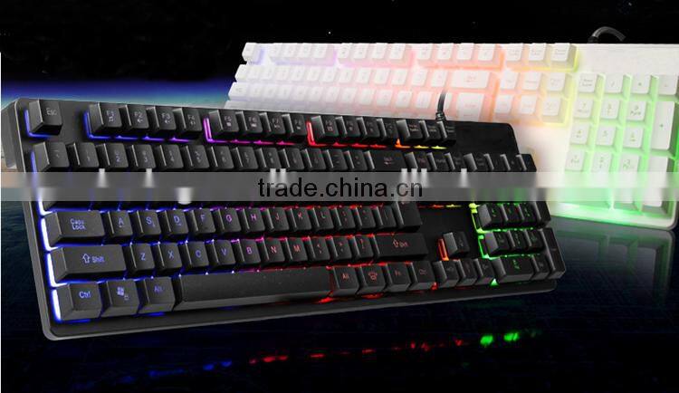 Factory Professional Wired RGB Colrful Backlit Gaming Keyboard