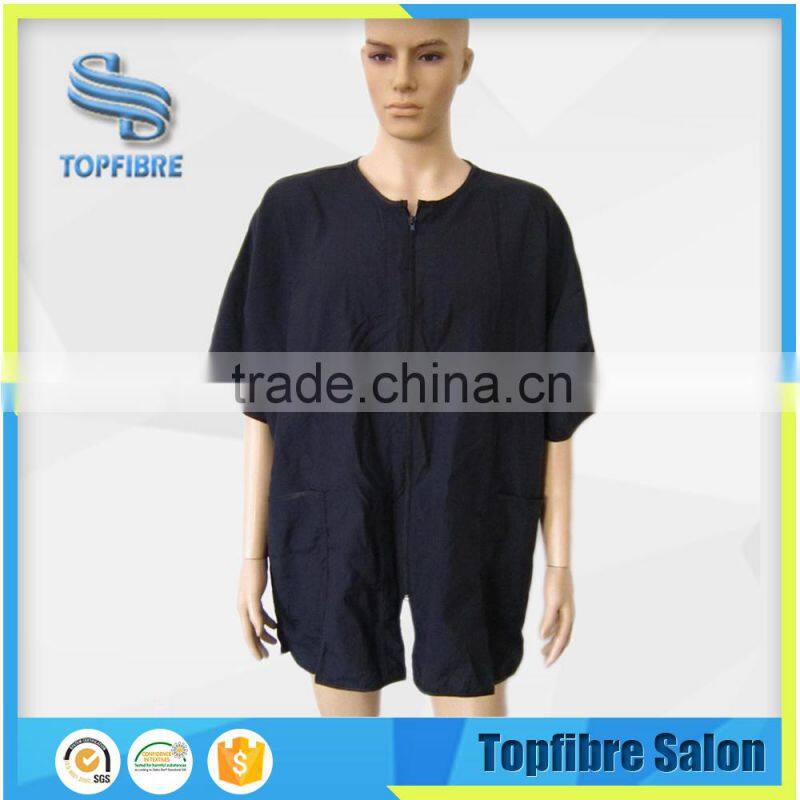 B10082 Good Quality Wholesale Crinkle Nylon Hairdresser Barber Shirt