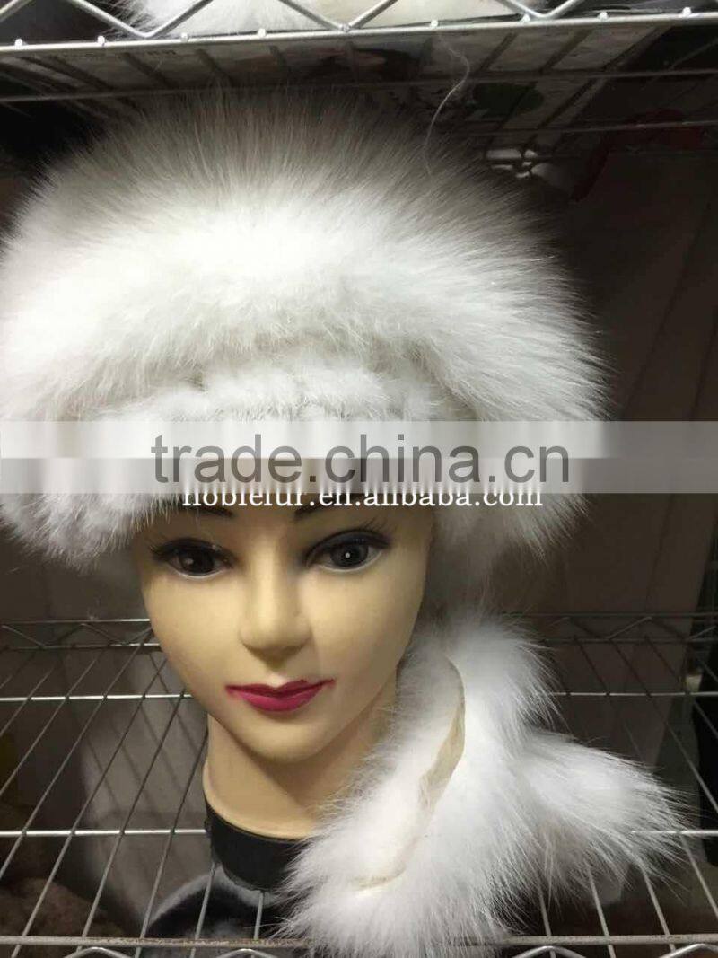 new stylish and high thickness mink fur Princess headwear with long and fluffy tail