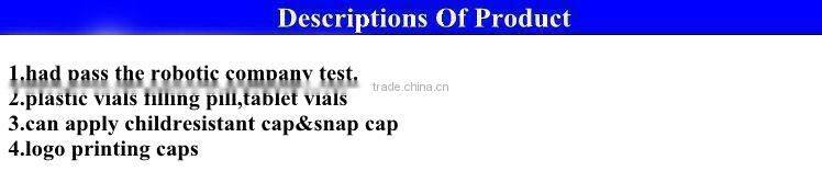 Plastic Vials for veterinary medicine,Solid Reversible Cap Vial