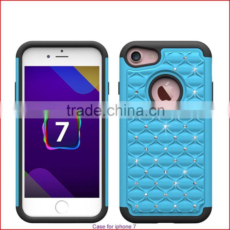 Newest Diamond stars 3 in 1 phone case for Iphone 7
