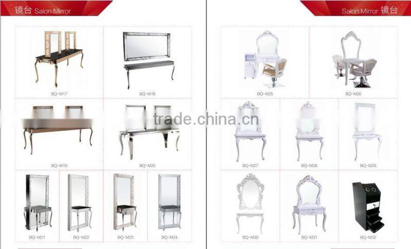 Luxury Salon Wall mirror with table barber shop hair salon mirror station with table for hairdressing hair salon equiment