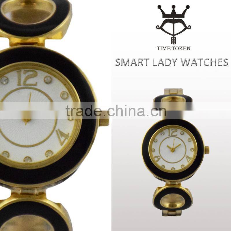 Unique Bracelet Bangle Watch Quartz Stainless Steel Women Watch