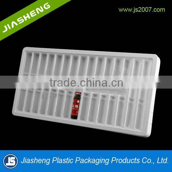High quality white fixable plastic tray for liquid bottle