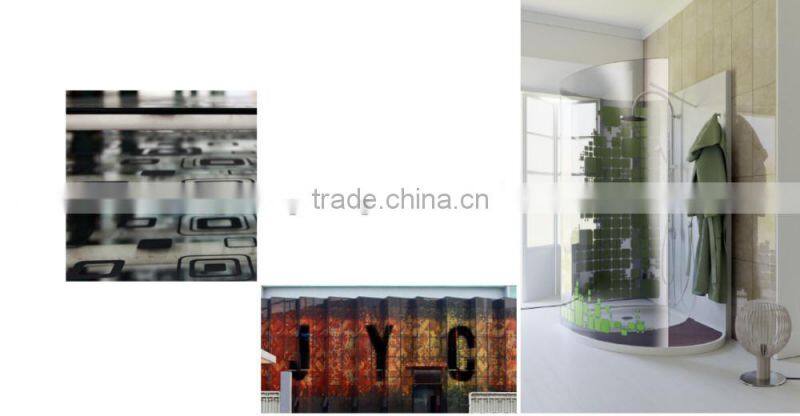 nice digital printing toughened glass tiles for exterior building different in day and night