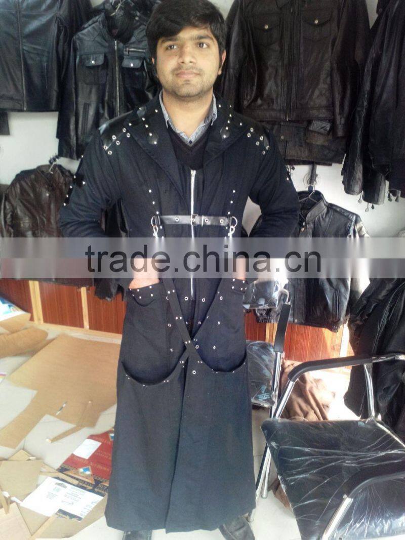 Mens Trench Coat Punk Gothic Steampunk Goth