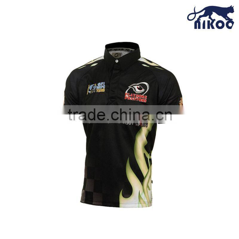 custom fashion quality stretchable rugby jersey in sublimation