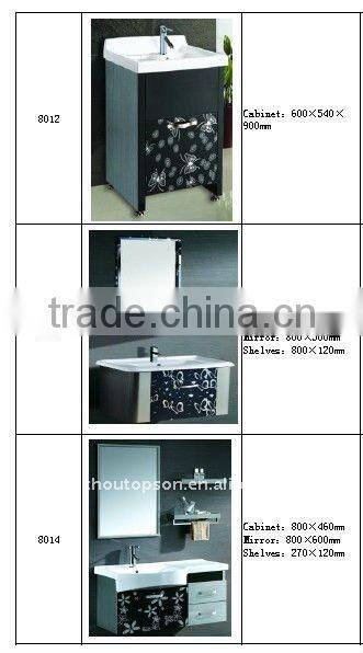 Bath cabinet with glass vanity vessel.New design style PVC bathroom towel cabinet,Simple bath cabinet with glass vanity top