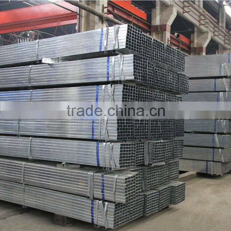 Pre-galvanized rectangular steel pipes tubes 40x80 specification