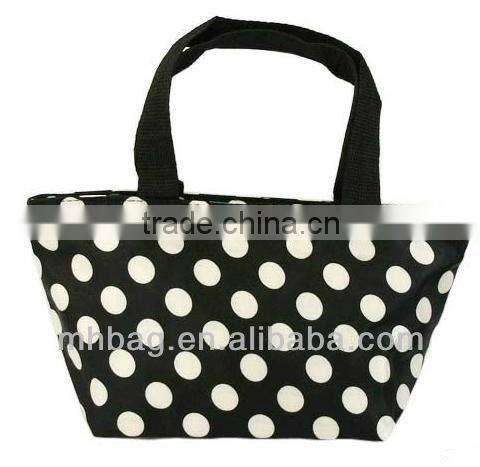 round point satin/microfiber shopping pouch