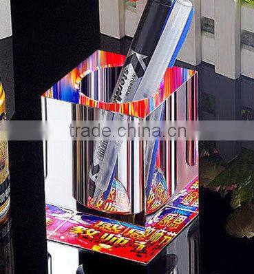 Office stationary crystal pen container