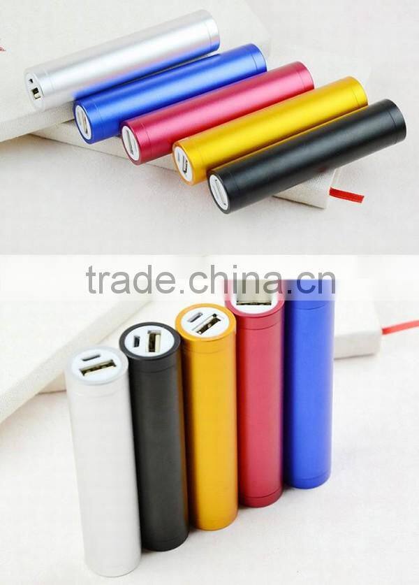 AWC317 Custom Logo Tube 18650 battery charger power bank 2600mah universal portable