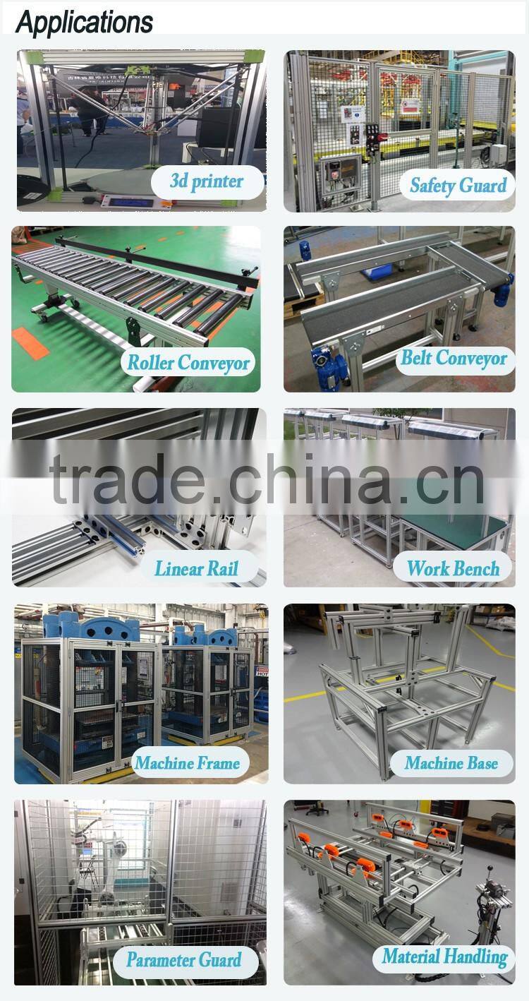 Industrial aluminum profile with powder coating or anodizing