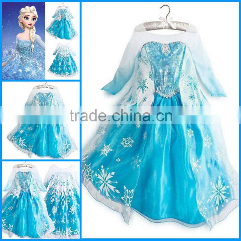 TOP new frozen Elsa dress wholesale dress for kids princess dress BC309